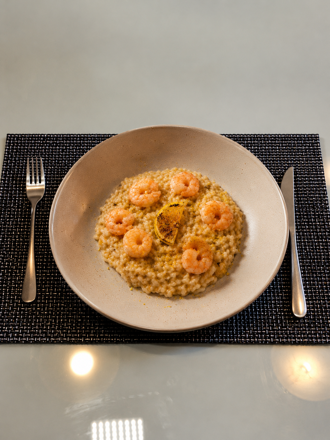 Risoto de Limão Siciliano com Camarões Flambados na Cachaça (2 pessoas) 3 Risoto de Limão Siciliano com Camarões Flambados na Cachaça (2 pessoas) - Imagem 3